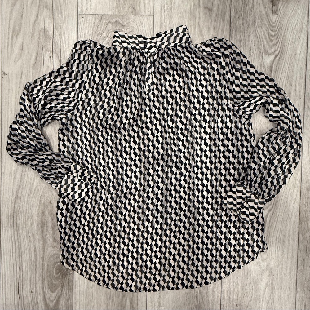 H&M limited Black and White Checkered Women's Top
